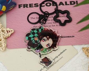 Fanmade Demon Slayer Keychain Set Inspired by Kimetsu no Yaiba Tanjiro Nezuko