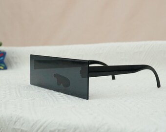 Minecraft Pixel Style Black Sunglasses Cyberpunk Cosplay Photo Prop Glasses
