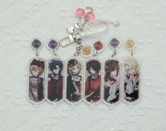 Identity V Acrylic Keychain Set Fanmade Game Keyring Gift Faro Lady Painter Fire Investigator