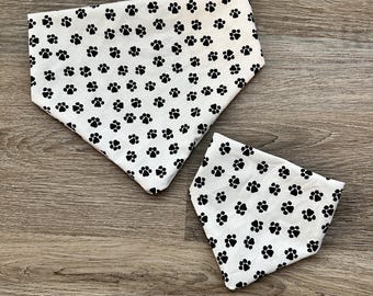 Paw Print Elastic Dog Bandana