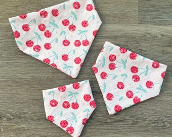 Disco Ball Cherries Elastic Dog Bandana