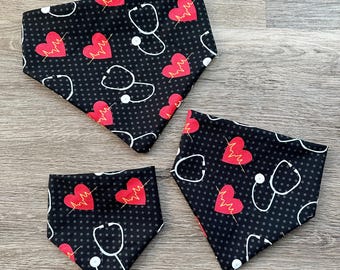 Nurse / Healthcare Elastic Dog Bandana