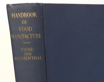 1938 Handbuch der Lebensmittelherstellung: Vintage Nachschlagewerk über Lebensmittelkunde