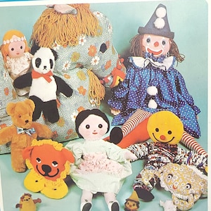 1975 Creative Patterns Soft Toys Book - Vintage Seventies Craft Book