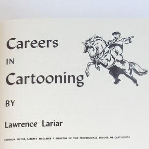 1949 Careers in Cartooning: Vintage How-To-Draw Book, First Edition