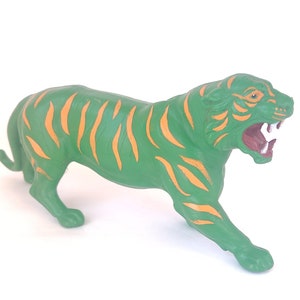 Vintage 1980's Battle Cat from He-Man - Green Tiger / Eighties Toy / Vintage He-Man