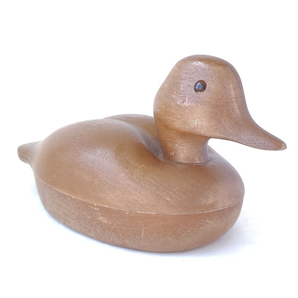 Vintage Avon Duck Decoy Trinket Box - Vintage Box / Vintage Duck / Vintage Mantique / Vintage Decoy / Kitschy Box