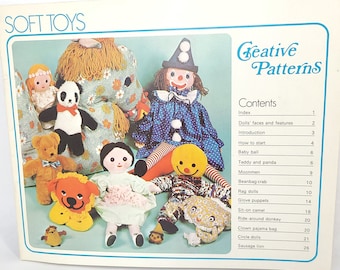 Modèles créatifs vintage 1975, livre de peluches - livre de jouets vintage/livre d'artisanat de jouet/livre d'artisanat vintage/fabrication de peluches
