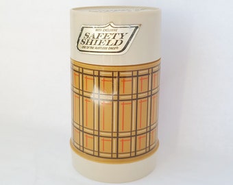 Termos w kratę Aladdin Golden Brown #44 – termos vintage z lat siedemdziesiątych / Retro Mantique