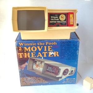 Vintage 1980 Winnie The Pooh Movie Theater Vintage Toy / Eighties Toy / Retro Toy image 1