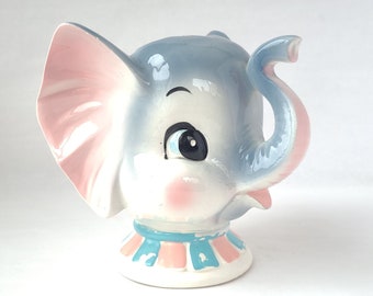 Vintage Inarco Elephant Planter E-3059 - Vintage Nursery / Elephant Nursery / Nursery Planter / Kitschy Cute / Vintage Kitsch