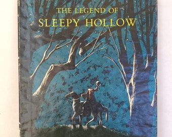 Jahrgang 1966 Die Legende von Sleepy Hohlm von Washington Irving Illustriert von Leonard bert Fischer - Vintage Kinderbuch / seltenes Kinderbuch