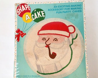 Vintage Shape A Cake Santa Claus Cake Form in Original Box - Santa Cake / Vintage Cake Pan / Vintage Baking / Christmas Cake