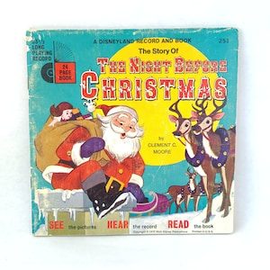 Vintage 1970 Disneyland The Night Before Christmas Book - Vintage Kids Book / Seventies Kid / Retro Kids Book