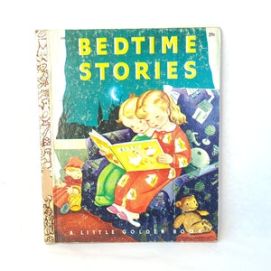 Vintage 1960's Bedtime Stories A Little Golden Book Vintage Kids Book / Retro Kids Book / Kitschy Kids Book / Kitschy Cute imagem 1