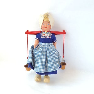 Vintage Dutch Girl Milkmaid Doll by Dovina Dolls Vintage Dutch Doll / Vintage Doll / Milkmaid Doll / Kitschy Doll / Kitschy Cute image 1