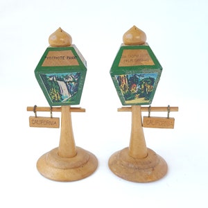 Saleros y pimenteros de farola de California, souvenirs - Decoración de cocina kitsch vintage