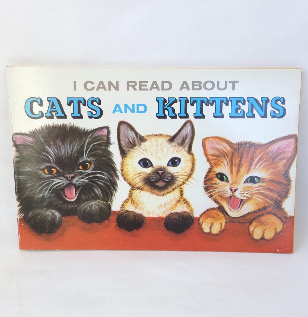 1973 I Can Read About Cats and Kittens Book - Vintage Retro Kid's
