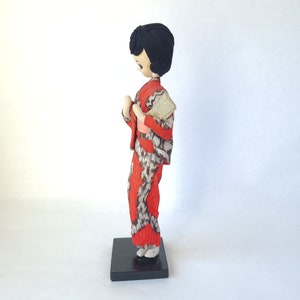 Vintage Big Eyes Japanese Doll in Kimono Vintage Doll / Kimono Doll / Pose Doll / Kitschy Cute / Kitschy Doll / Japanese Fashion Doll image 6