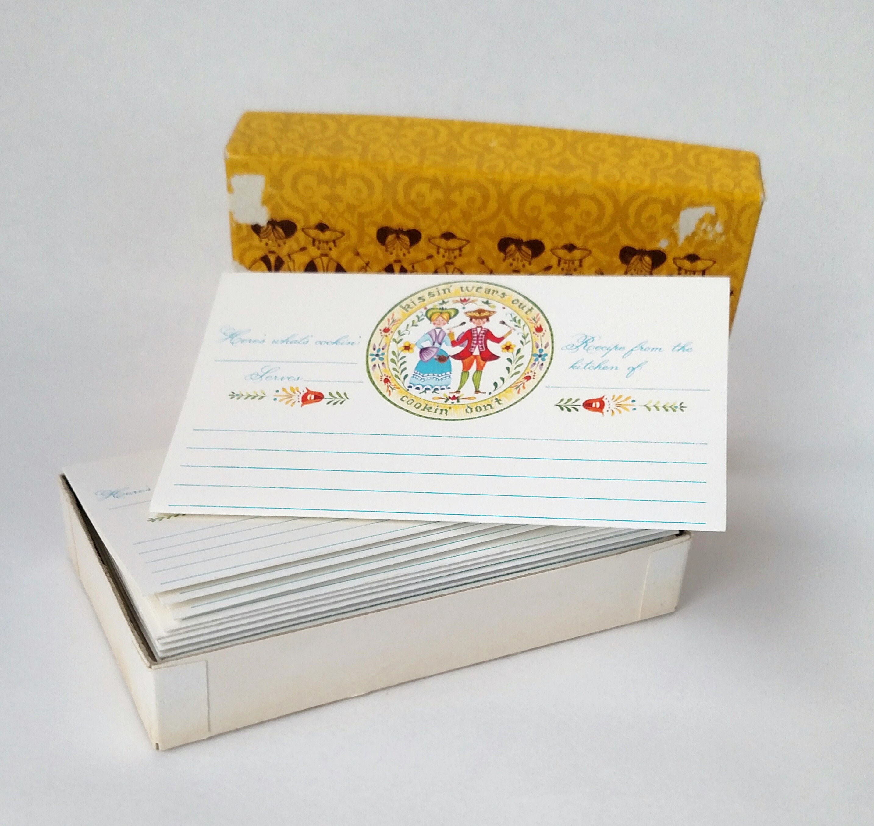 Set of Vintage Recipe Cards in Box