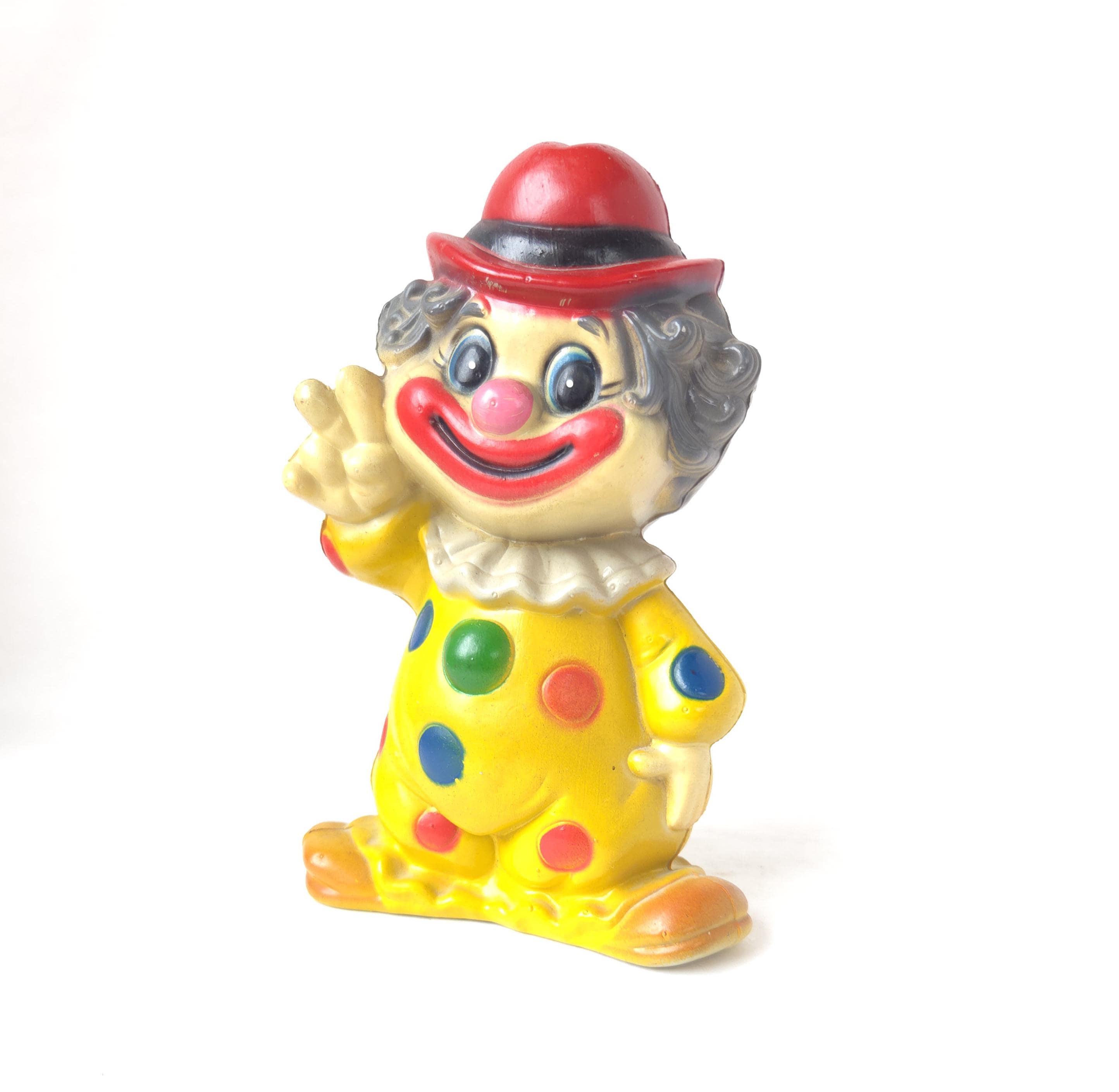 Vintage 1970s Plastic Clown Coin Bank - Kitschy Piggy Bank - Etsy