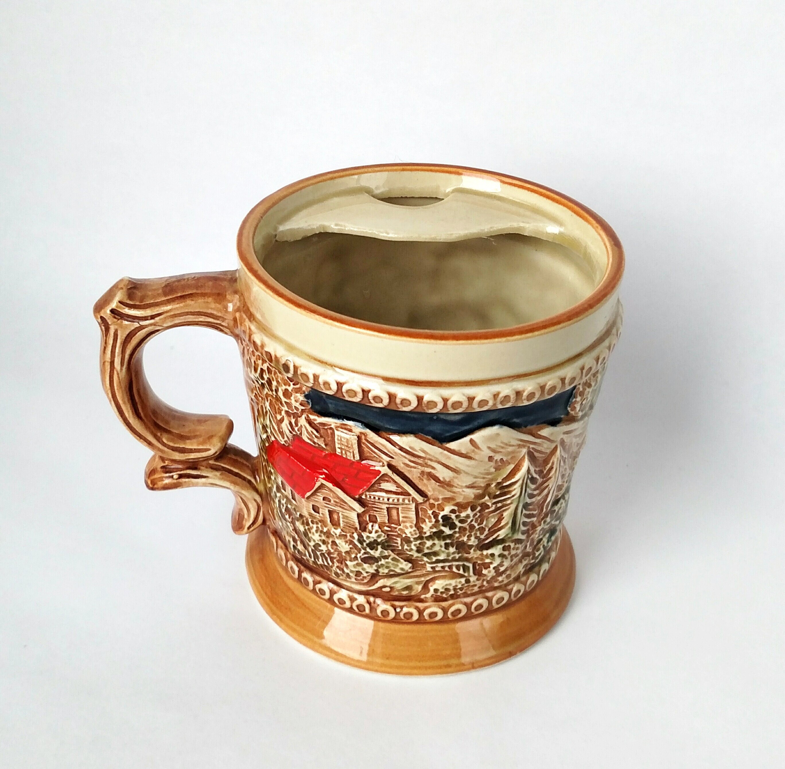 Vintage Ceramic Mustache Beer Stein made in Japan