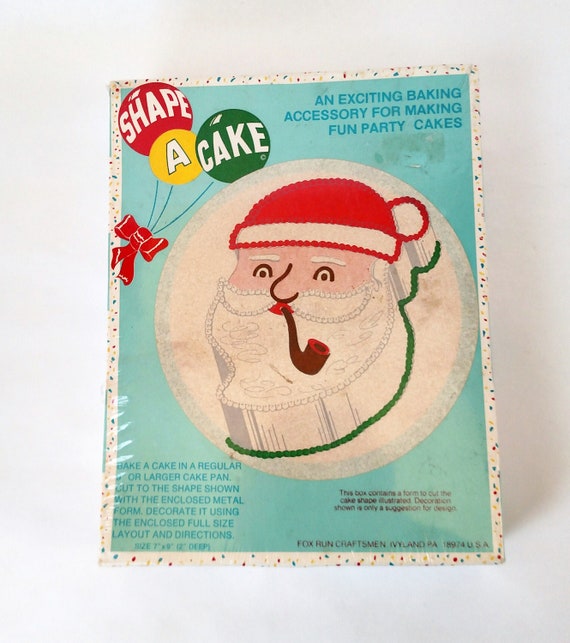 Vintage Wilton Party Pan Santa Cake Christmas 1979 Paper Insert &  Instructions