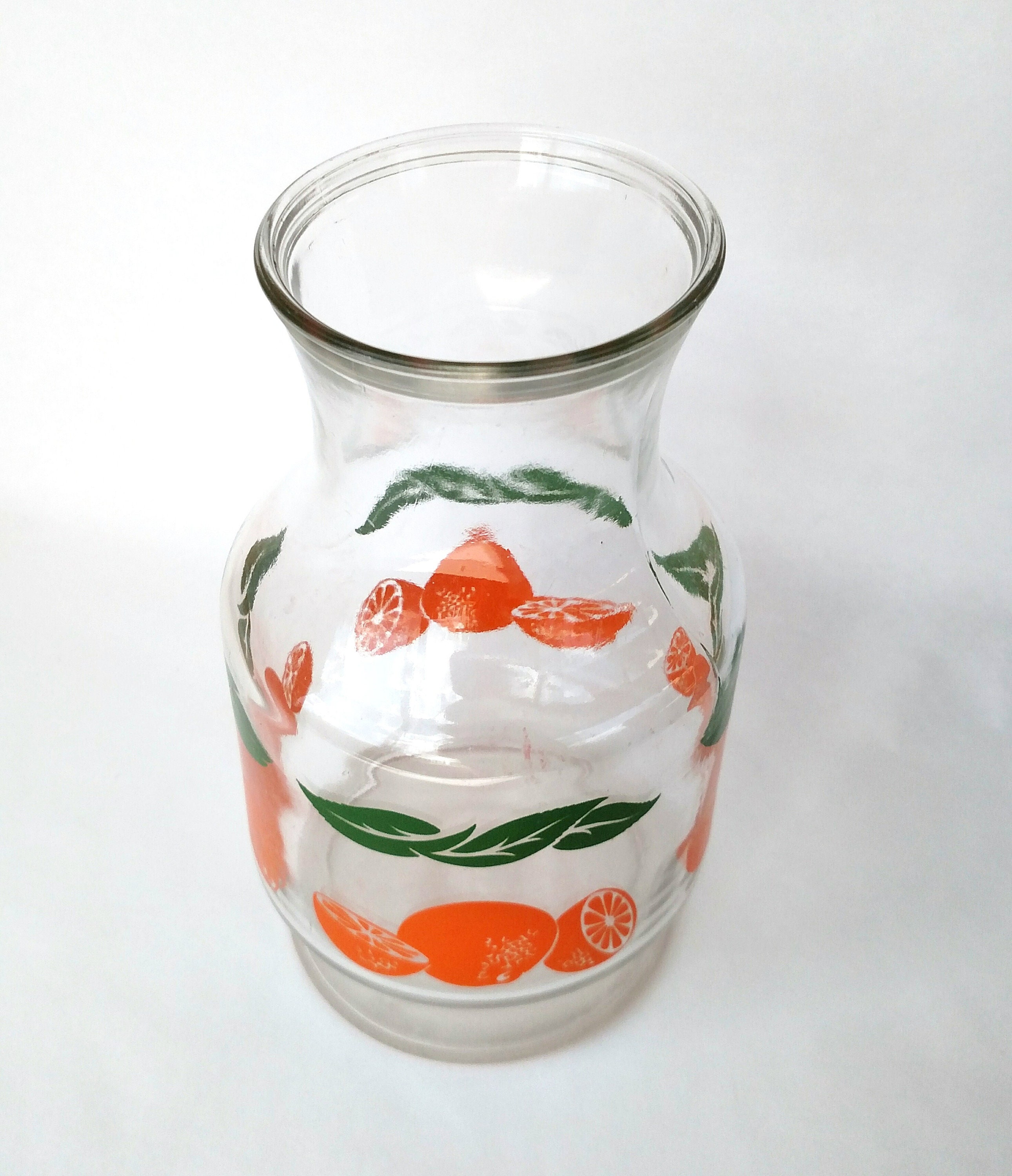 Vintage Anchor Hocking Glass Orange Juice Carafe