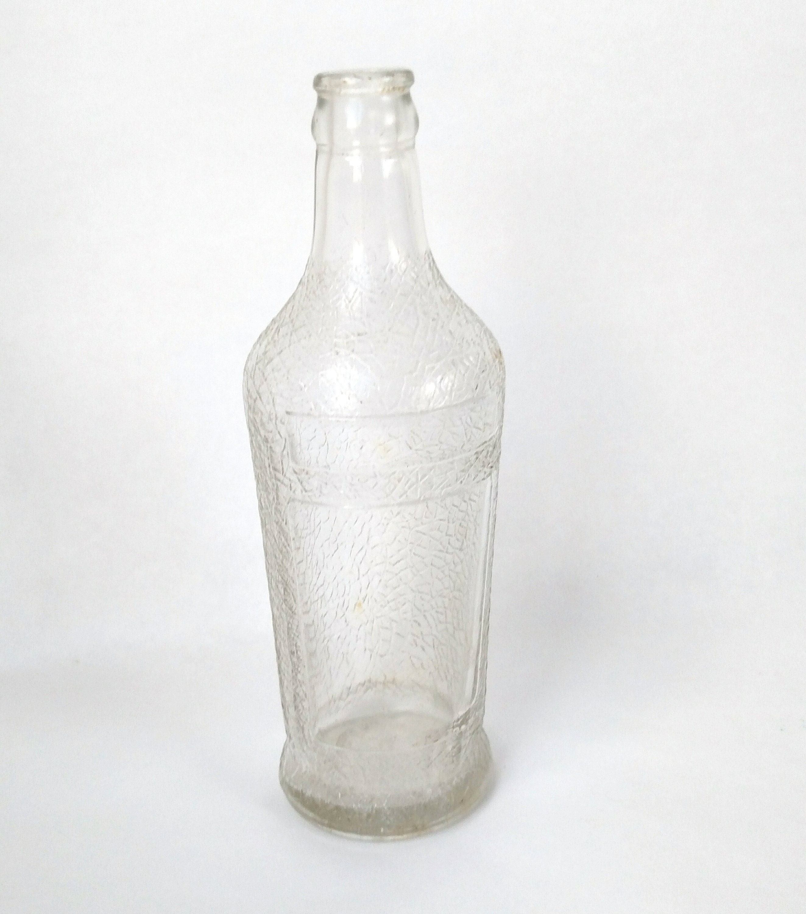 Vintage Heinz Ketchup Bottle with Embossed Icy Frost Design