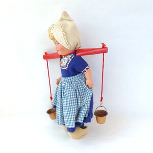 Vintage Dutch Girl Milkmaid Doll by Dovina Dolls Vintage Dutch Doll / Vintage Doll / Milkmaid Doll / Kitschy Doll / Kitschy Cute image 6