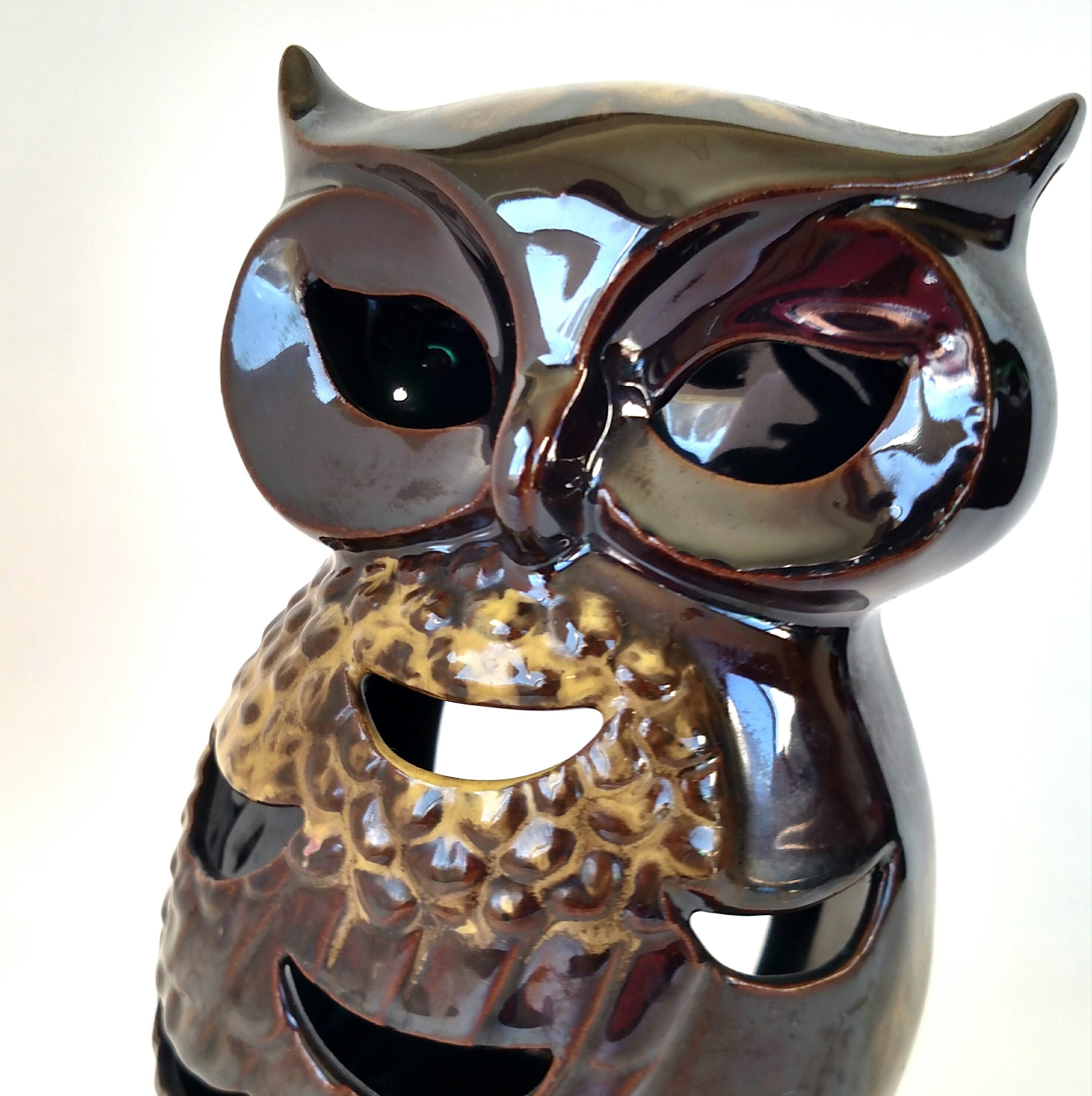 Vintage Ceramic Owl Candle Holder made in Japan by Criterion International