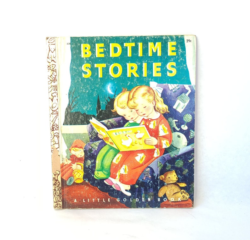 Vintage 1960's Bedtime Stories A Little Golden Book Vintage Kids Book / Retro Kids Book / Kitschy Kids Book / Kitschy Cute imagem 1