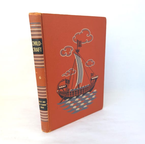 Childcraft　英語版　海外　児童書　箱入　ヴィンテージ 1949 Childcraft Anthology - Vintage Illustrated Kid's Book, Volume