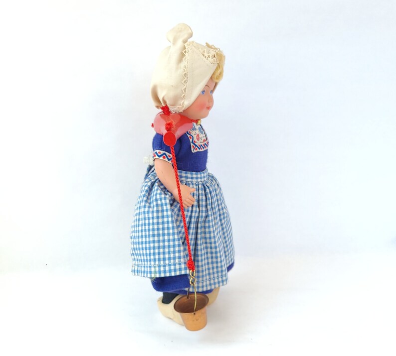 Vintage Dutch Girl Milkmaid Doll by Dovina Dolls Vintage Dutch Doll / Vintage Doll / Milkmaid Doll / Kitschy Doll / Kitschy Cute image 8