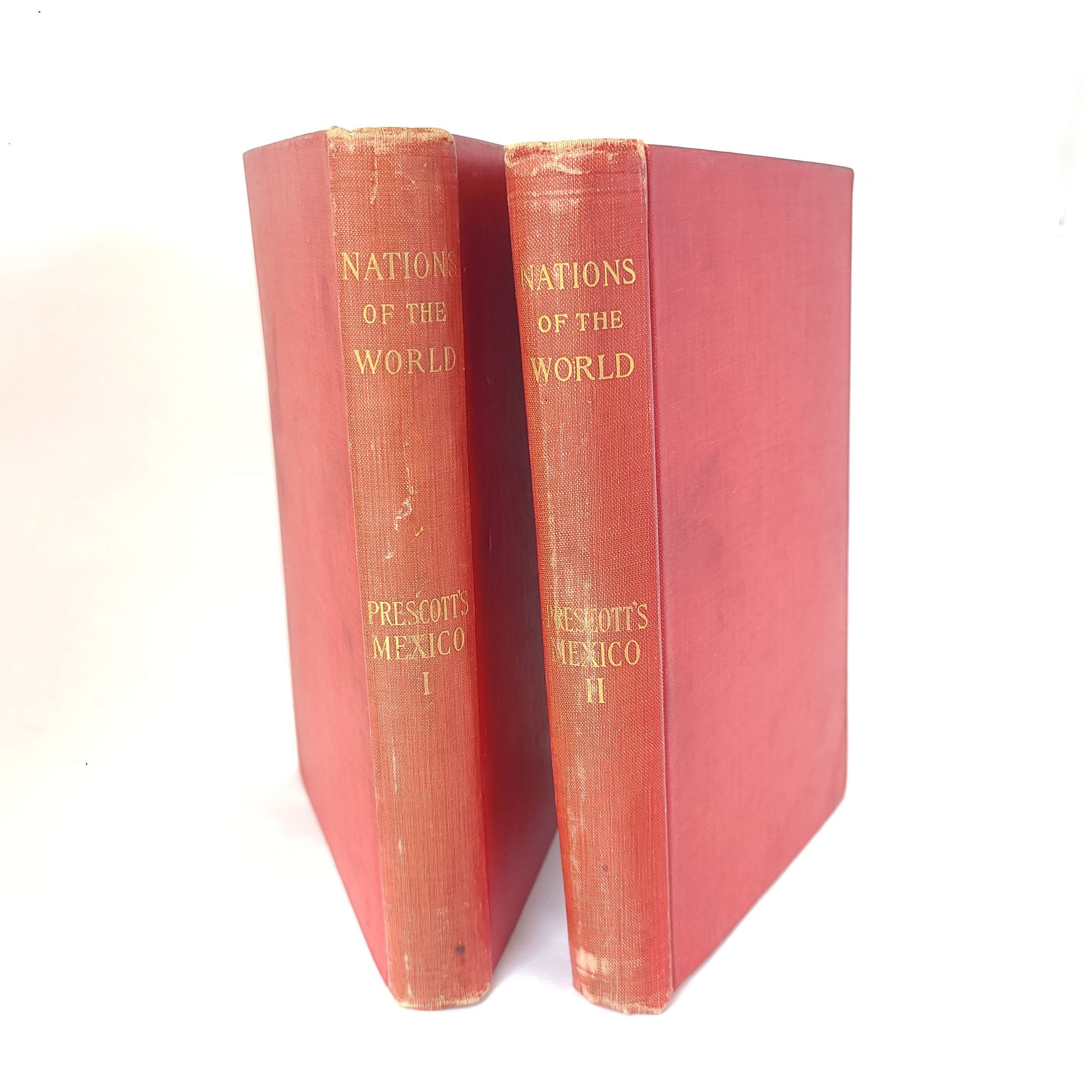1898 Prescott's Mexico History Book Set: Cortes & The Conquest