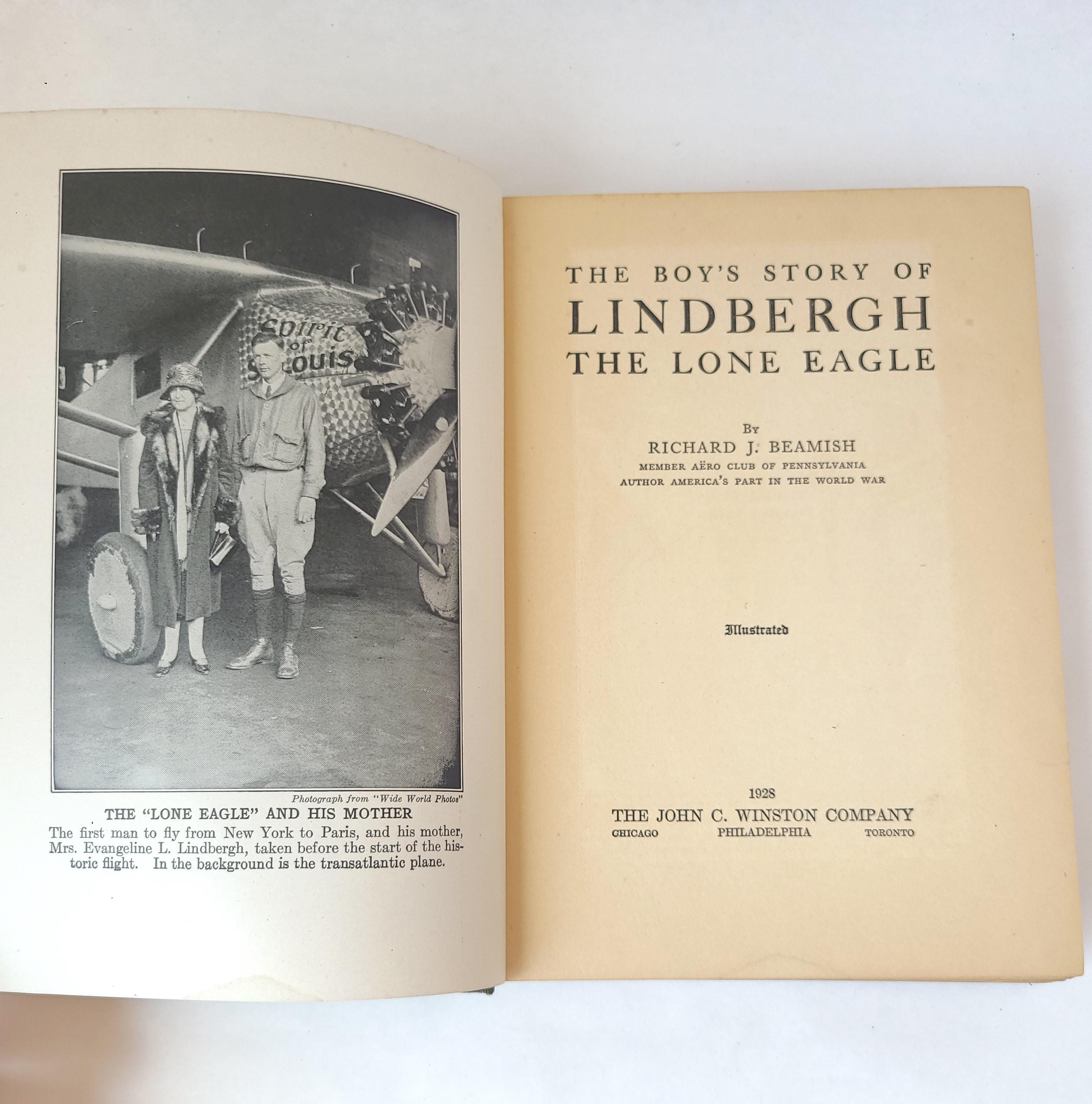 Vintage 1928 Lindbergh the Lone Eagle Book: Aviation History - Etsy