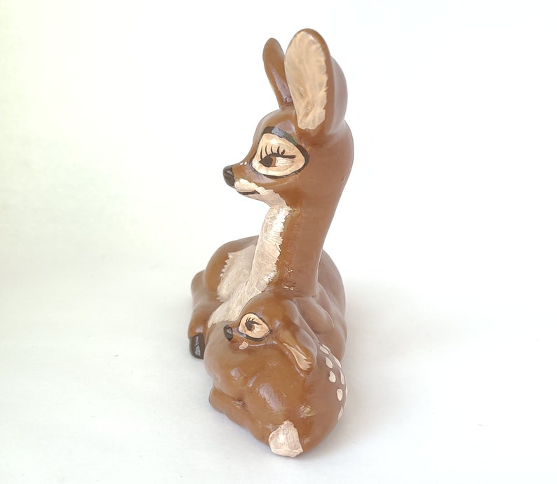 Vintage Mommy and Baby Deer Figurine Etsy