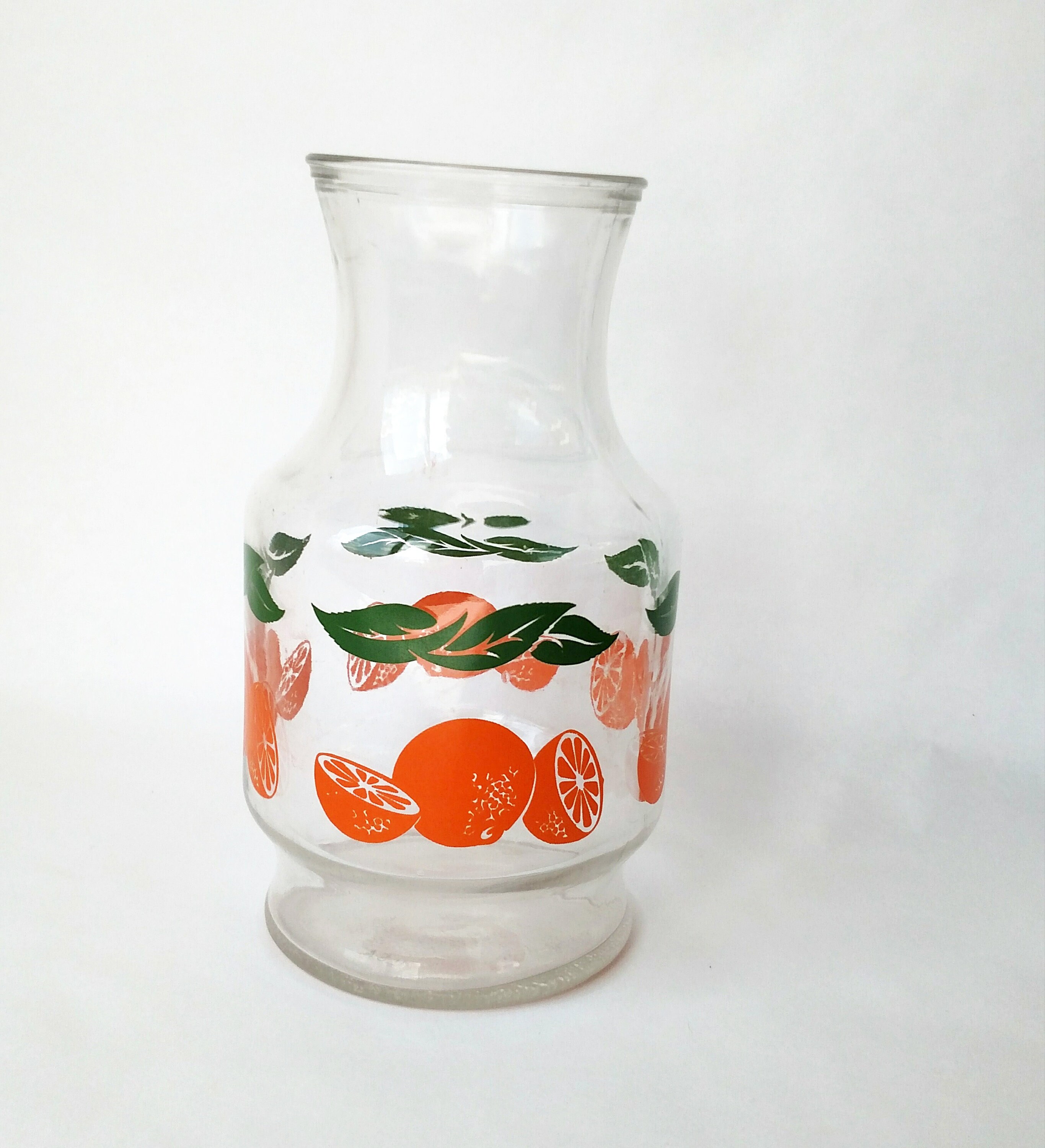 Vintage Anchor Hocking Glass Orange Juice Carafe