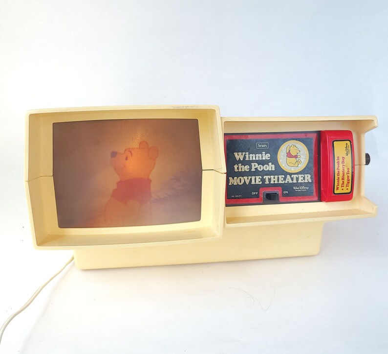 Vintage 1980 Winnie The Pooh Movie Theater Vintage Toy / Eighties Toy / Retro Toy image 5