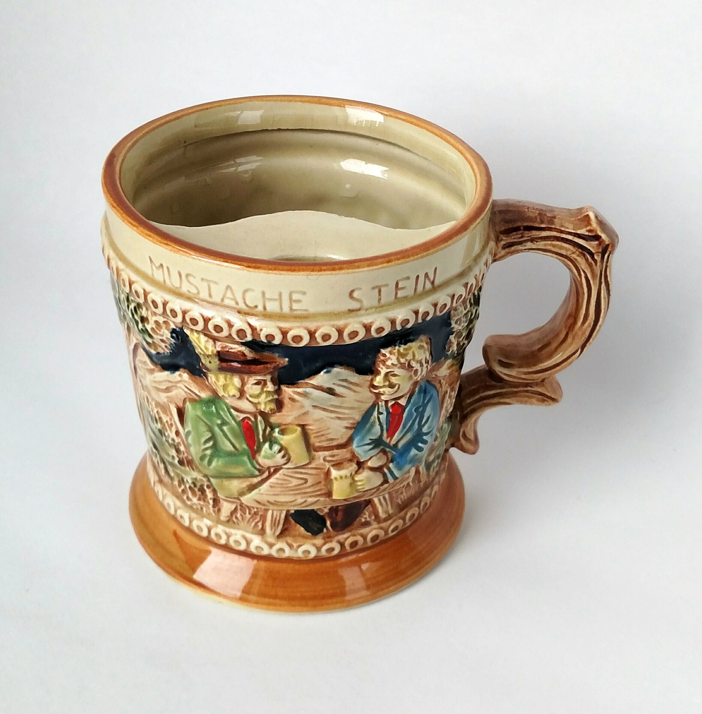 Vintage Ceramic Mustache Beer Stein made in Japan