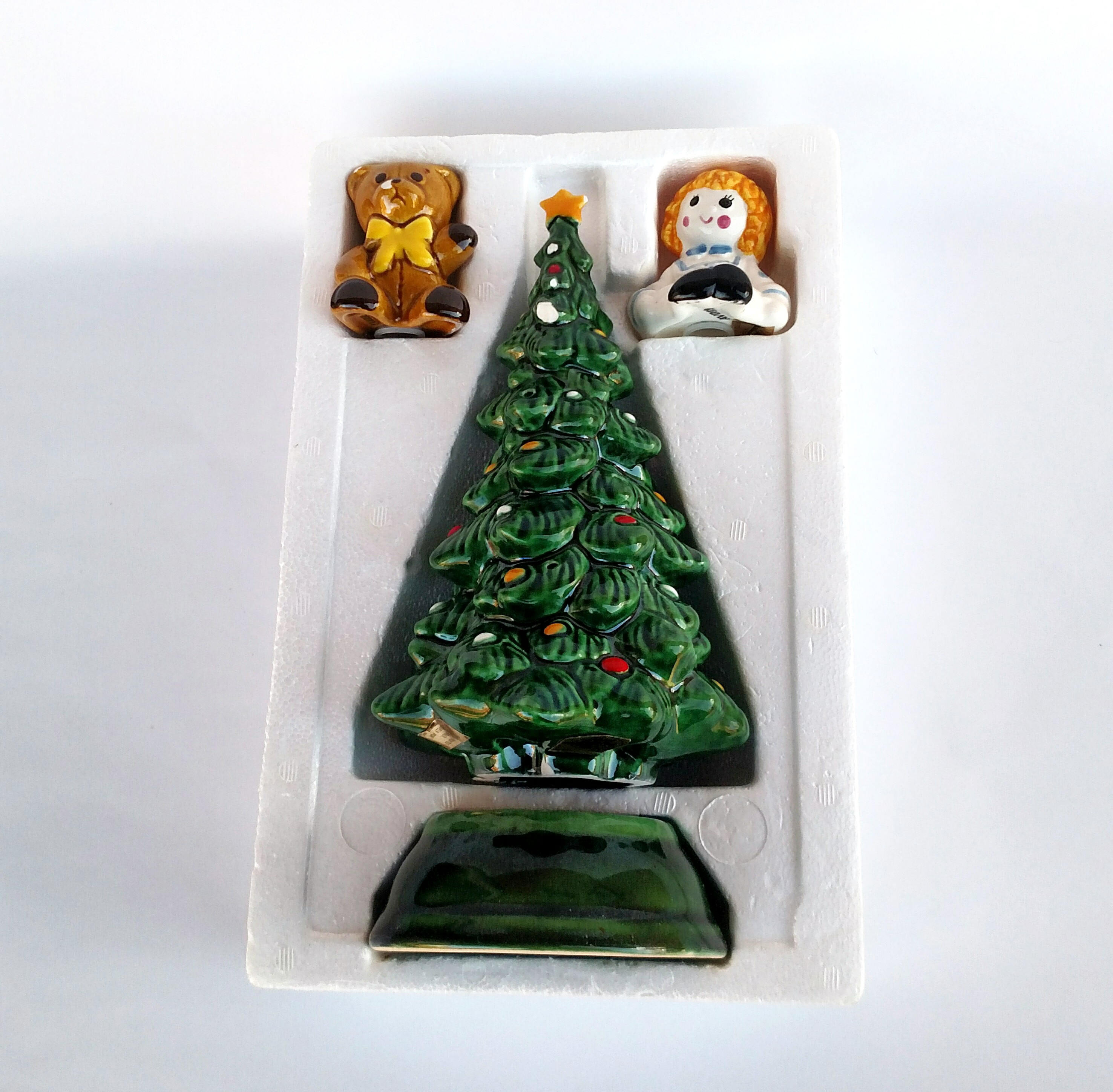 Vintage 1970's Avon Christmas Tree Hostess Set in Original Box