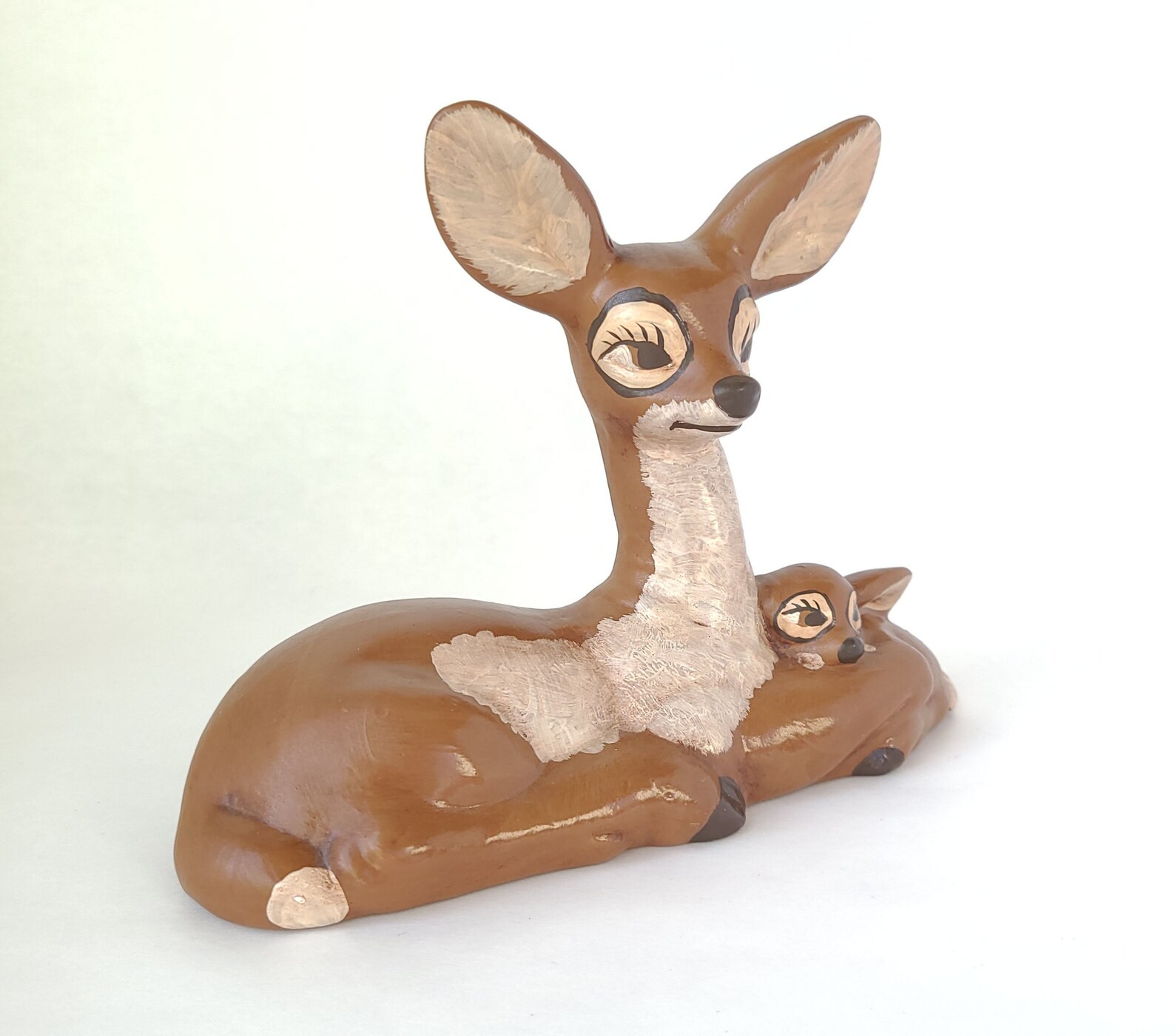 Vintage Mommy and Baby Deer Figurine Etsy