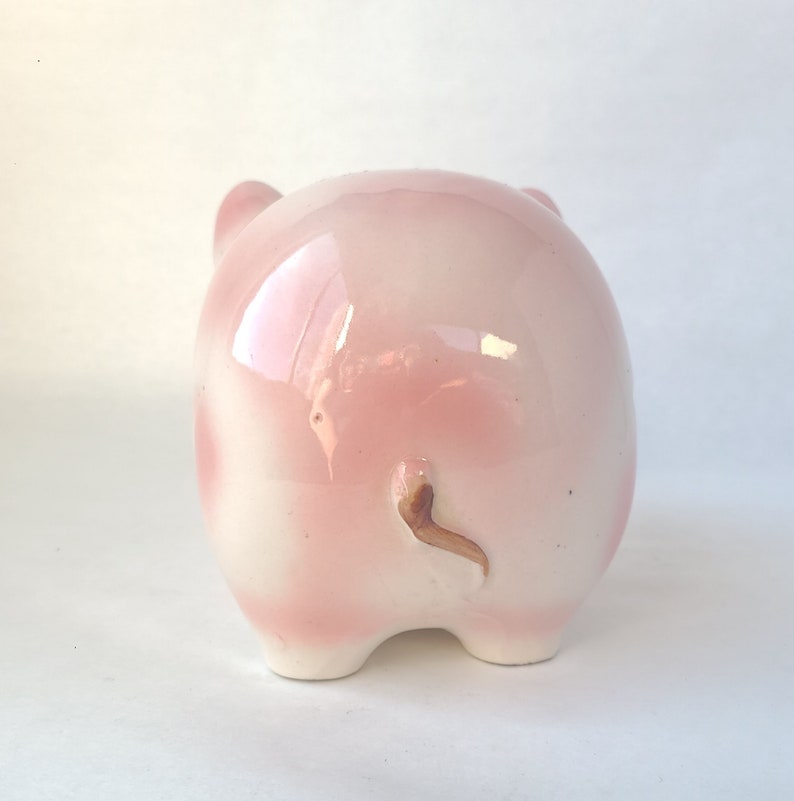 Vintage Cork Nose Piggy Bank in Pink and Blue Kitschy Cute / Kitschy Piggy Bank / Vintage Kitsch / Vintage Piggy Bank image 5