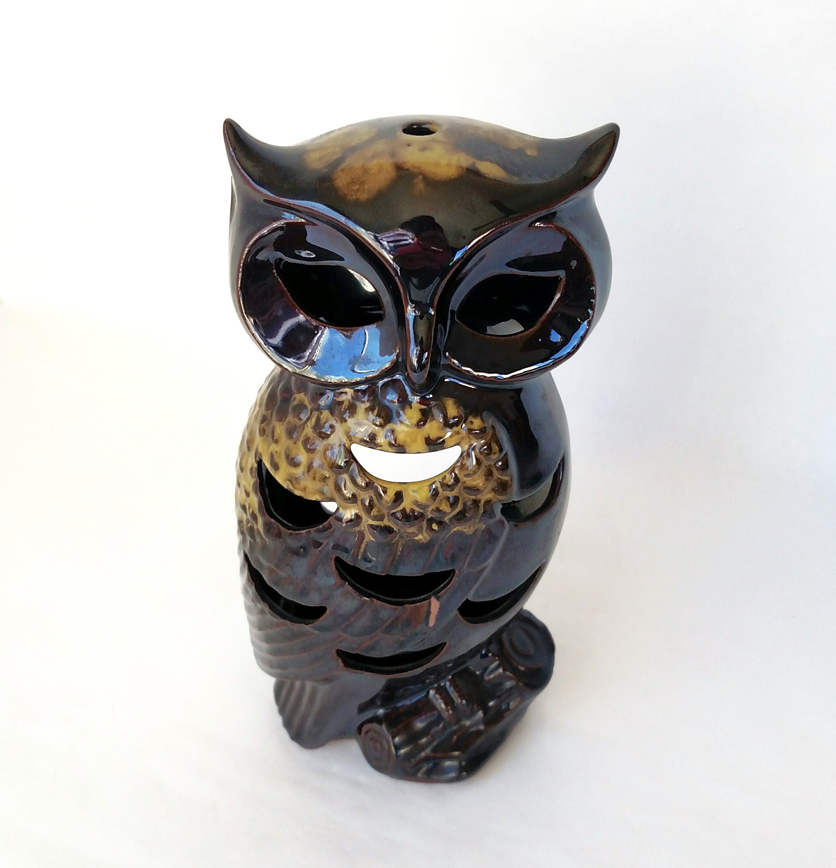 Vintage Ceramic Owl Candle Holder made in Japan by Criterion International