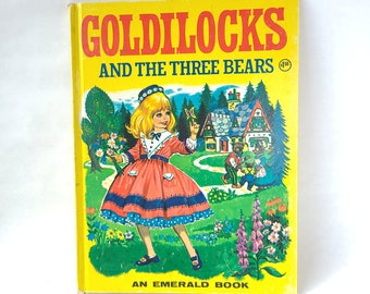 Vintage 1973 Goudlokje en de drie beren - een Emerald Series Book - Vintage Kids Book / Retro Kids Book / Seventies Kids Book / Zeldzaam boek