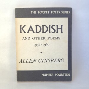 Vintage Kaddish and Other Poems 1958-1960 Allen Ginsberg - The Pocket Poets Series Number Fourteen City Lights Books - Livre de poésie vintage