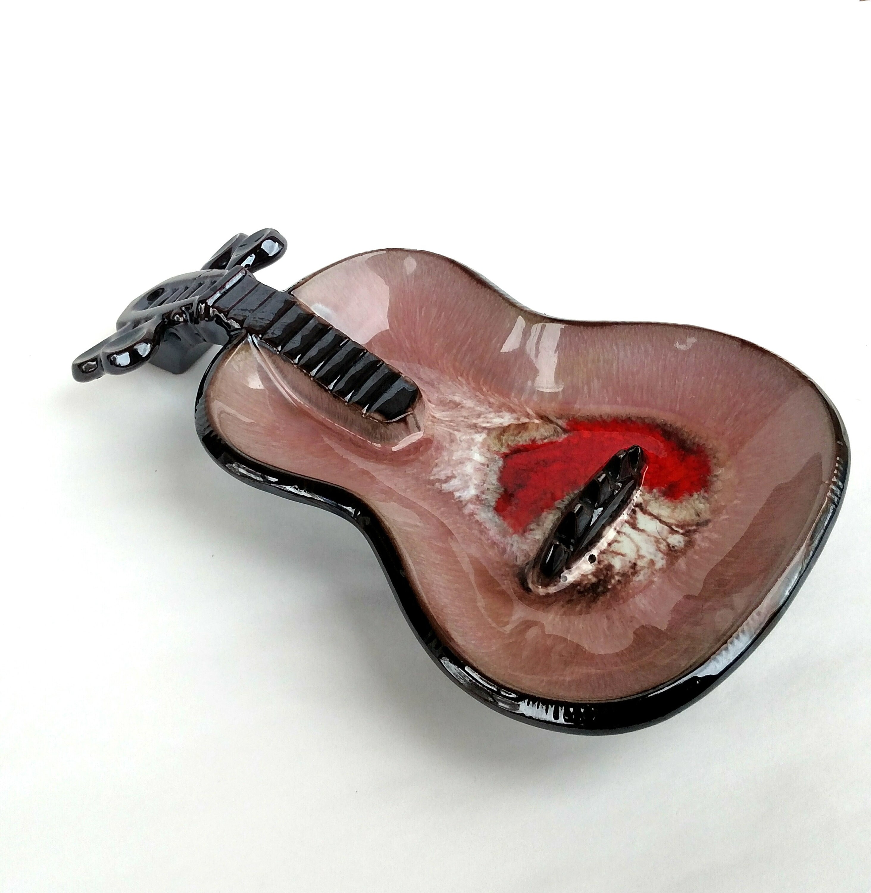 Vintage Ceramic Guitar Ashtray