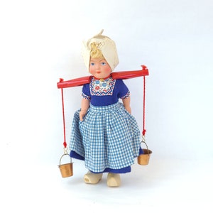 Vintage Dutch Girl Milkmaid Doll by Dovina Dolls Vintage Dutch Doll / Vintage Doll / Milkmaid Doll / Kitschy Doll / Kitschy Cute image 2