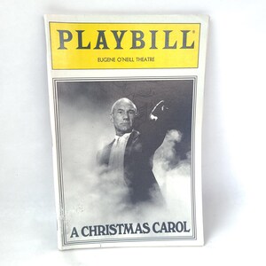Patrick Stewart Christmas Carol Playbill - 1991 Vintage Theater Magazine