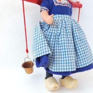 Vintage Dutch Girl Milkmaid Doll by Dovina Dolls Vintage Dutch Doll / Vintage Doll / Milkmaid Doll / Kitschy Doll / Kitschy Cute image 5